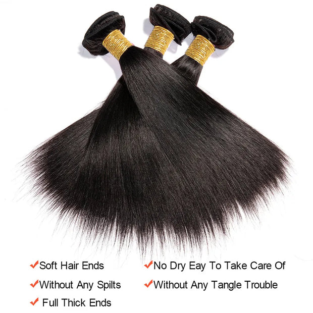 Raw Indian Straight Human Hair Bundles