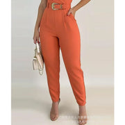 Slim High Waist Pocket Jumpsuits