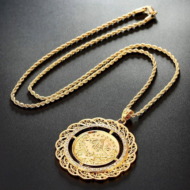 Turkish Coin Pendant Necklace