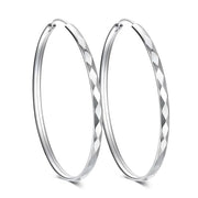 Sterling Silver Round Hoop Earrings