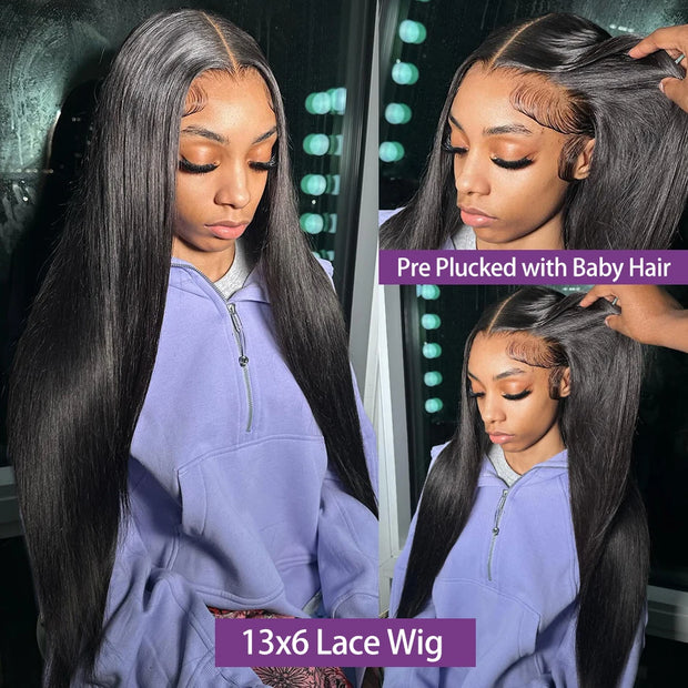 30 40Inch Straight 13x6 Hd Lace Front Wigs