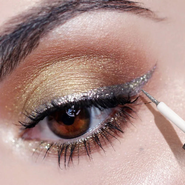 Shiny Silver Eyeliner Eyeshadow Beauty Cosmetics