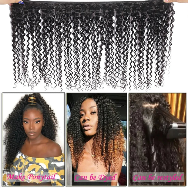 Human Hair Weave Bundles Jerry Curl