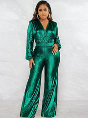 Glitter Metallic Party Nightclub Jumpsuit