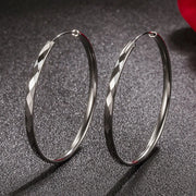 Sterling Silver Round Hoop Earrings