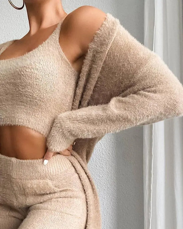 Women Sweater Pajamas Set